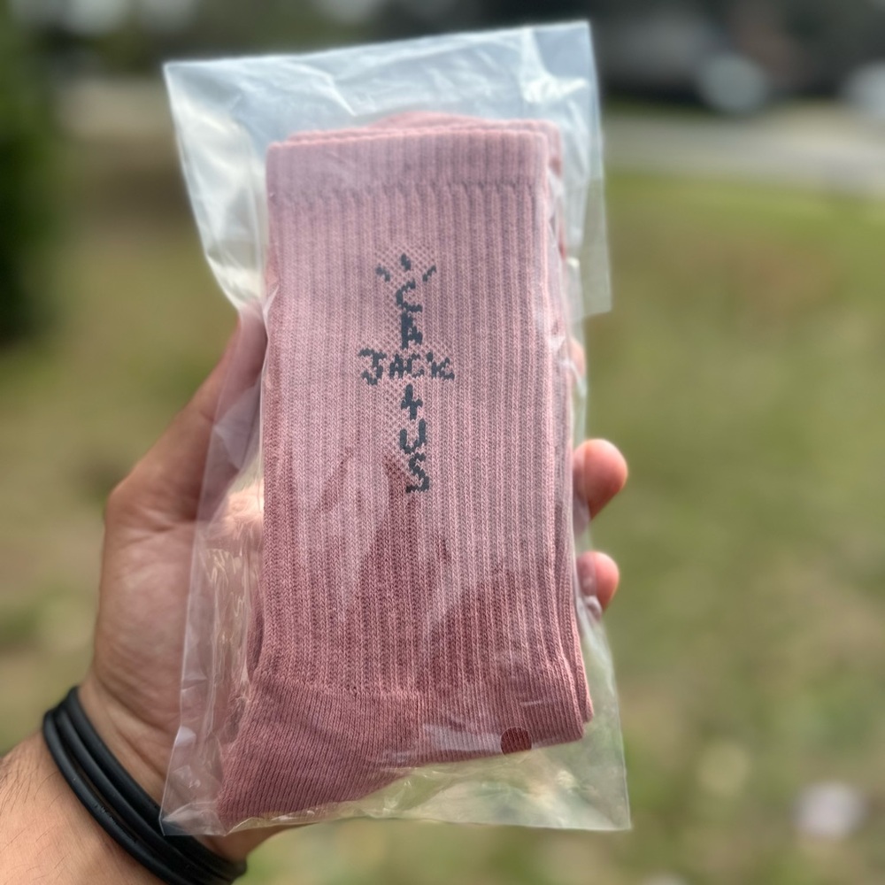 Cactus Jack Logo Pink Socks